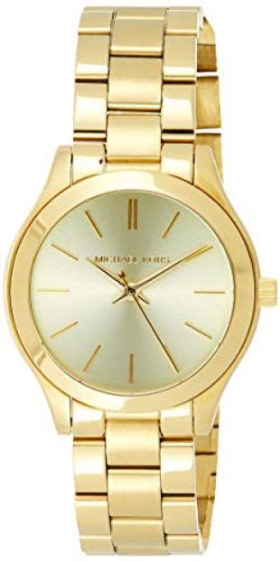 michael kors women's mini slim runway gold tone watch mk3512|Michael Kors Mini Slim Runway Ladies Watch MK3512.